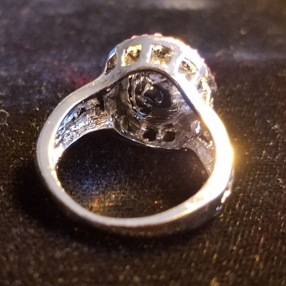 4.85ct lab ruby in silver. Sz. 7, 8 - Picture 7 of 8